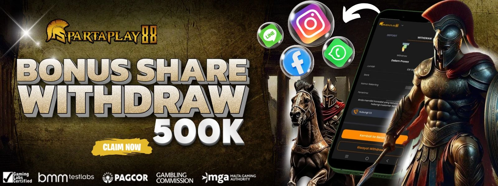 CLAIM BONUS SHARE WITHDRAW
